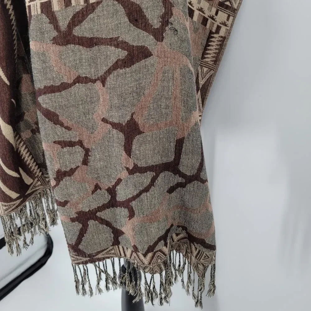 Collection eighteen animal print brown long scarf